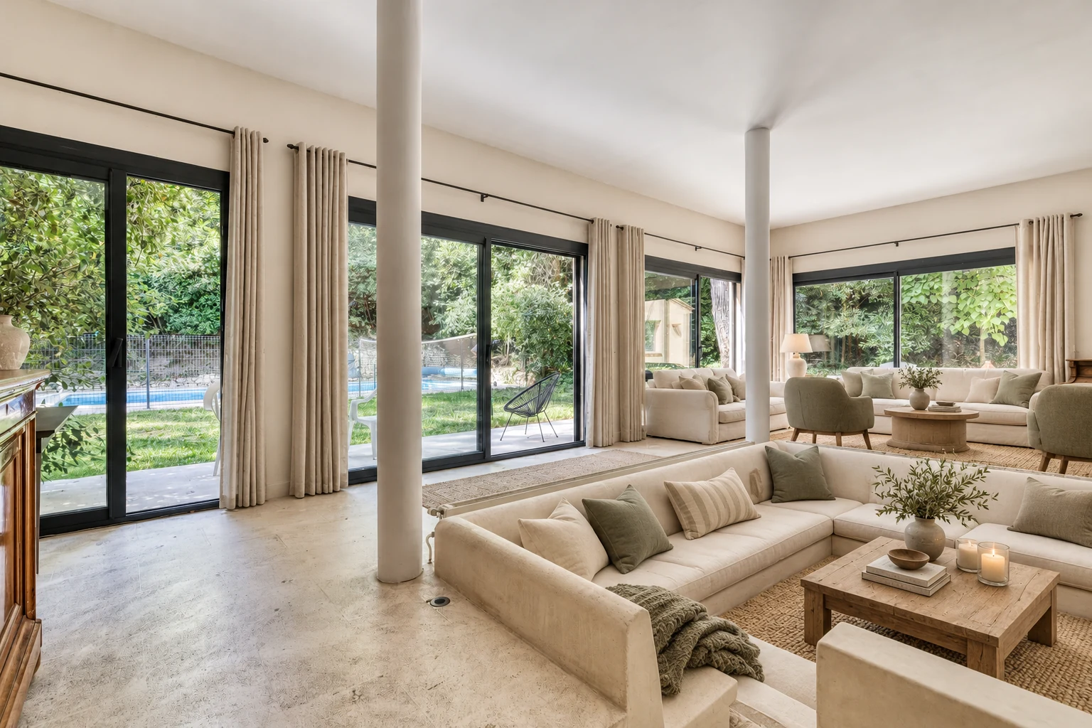 AI staging suggestion — living room